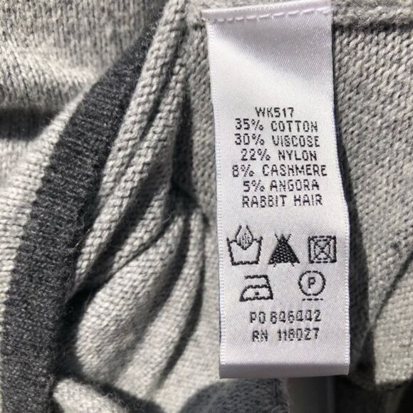 Boden Cashmere Angora Wool Cardigan 8 Sweater Top Gray Button Down V Neck Collar - Picture 4 of 8